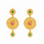 22K Gold Emerald, Ruby. & Polki Bridal Necklace Set (57.2 grams)