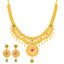 22K Gold Emerald, Ruby. & Polki Bridal Necklace Set (57.2 grams)
