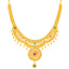 22K Gold Emerald, Ruby. & Polki Bridal Necklace Set (57.2 grams)