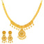 22K Yellow Gold Filigree Necklace & Earring Set (38.7 grams)