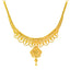22K Gold Filigree Necklace & Earring Set (34.8 grams)