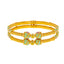 22K Yellow Gold Enamel & Filigree Bangle Set (33.1 grams)