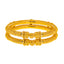 22K Yellow Gold Filigree Pipe Bangle Pair (53.4 grams)