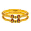 22K Yellow Gold Meenakari Bangle Set of 2 (47.9 grams)