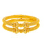 22K Yellow Gold Filigree Bangle Set of 2 (41.2 grams)
