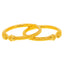 22K Yellow Gold Filigree Bangle Set of 2 (41.2 grams)