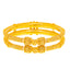 22K Gold Filigree Pipe Bangle Pair Size 2.4 (49.8 grams)