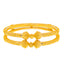 22K Yellow Gold Filigree Pipe Bangle Pair Size 2.4 (37.2 grams)