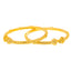 22K Yellow Gold Filigree Pipe Bangle Pair Size 2.4 (37.2 grams)
