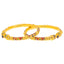 22K Gold Meenakari Pipe Bangles Pair Size 2.6 (47.7 grams)