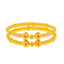22K Yellow Gold Filigree Pipe Bangle Pair Size 2.4 (39.7 grams)