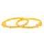22K Yellow Gold Filigree Pipe Bangle Pair Size 2.4 (39.7 grams)