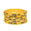 22K Yellow Gold Meenakari Bangle Set of 6 Size 2.4 (39.3 grams)