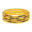 22K Yellow Gold Meenakari Bangle Set of 6 Size 2.4 (23.1 grams)