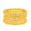 22K Yellow Gold Filigree Bangle Set of 6 Size 2.2 (32.8 grams)