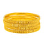 22K Yellow Gold Filigree Bangle Set of 6 Size 2.4 (22.6 grams)