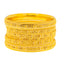 22K Yellow Gold Filigree Bangle set of 6 Size 2.4 (38 grams)