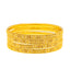 22K Yellow Gold Filigree Bangle set of 6 Size 2.4 (22.2 grams)