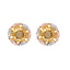 22K Multi-Tone Gold 18 inch Pendant Necklace Set w/ CZ (17gm)