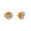 22K Multi-Tone Gold 18 inch Pendant Necklace Set w/ CZ (12.2gm)