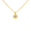 22K Yellow Gold 17 inch Pendant Necklace Set w/ CZ (7.2gm)