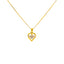 22K Yellow Gold 15 inch Pendant Necklace Set w/ CZ (5.2gm)