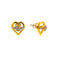 22K Yellow Gold 15 inch Pendant Necklace Set w/ CZ (5.2gm)