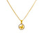 22K Yellow Gold 17 inch Pendant Necklace Set w/ CZ (7.1gm)