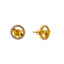 22K Yellow Gold 17 inch Pendant Necklace Set w/ CZ (7.1gm)