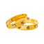 22K Yellow Gold Bangle Set of 2 w/ Kundan, Rubies, & CZ in Size 2.6 (46.4gm)