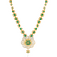 22K Yellow Gold Necklace with Emerald & Pearl (47.3 grams)
