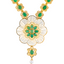 22K Yellow Gold Necklace with Emerald & Pearl (47.3 grams)