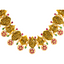 22K Gold, Emerald, Ruby, & CZ Laxmi Necklace (69.1 grams)