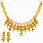 22K Yellow Gold Kundan Necklace Set (76.4 grams)