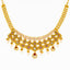 22K Yellow Gold Kundan Necklace Set (76.4 grams)