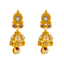 22K Yellow Gold Kundan Necklace Set (76.4 grams)