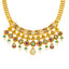 22K Yellow Gold Kundan Necklace Set (77.6 grams)