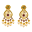 22K Yellow Gold Kundan Necklace Set (89.2 grams)