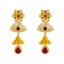 22K Yellow Gold Kundan Necklace Set (105.2 grams)