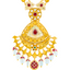 22K Yellow Gold Kundan Necklace Set (105.2 grams)
