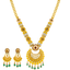 22K Yellow Gold Kundan Necklace Set (95.4 grams)