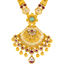 22K Yellow Gold Kundan Necklace Set (90.3 grams)