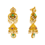 22K Yellow Gold Kundan Necklace Set (145.5 grams)