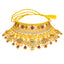22K Yellow Gold Kundan Necklace Set (145.5 grams)