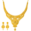 22K Yellow Gold Filigree Necklace Set (65.5 grams)