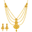 22K Yellow Gold Filigree Necklace Set (60.8 grams)