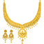 22K Yellow Gold Filigree Necklace Set (52.9 grams)