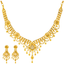 22K Yellow Gold Filigree Necklace Set (37.5 grams)