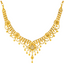 22K Yellow Gold Filigree Necklace Set (37.5 grams)