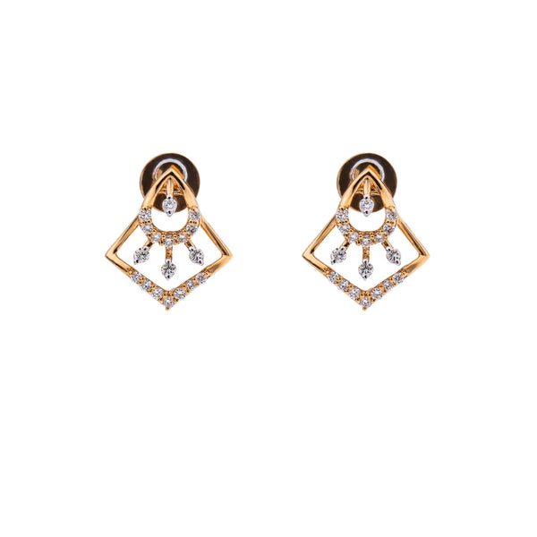 18K Rose Gold Pendant Necklace Set w/ 0.29 Carat Diamonds (5gm) | Add a touch of luxurious shine with Virani Jewelers' diamond jewelry— like this 18k rose gold nec...